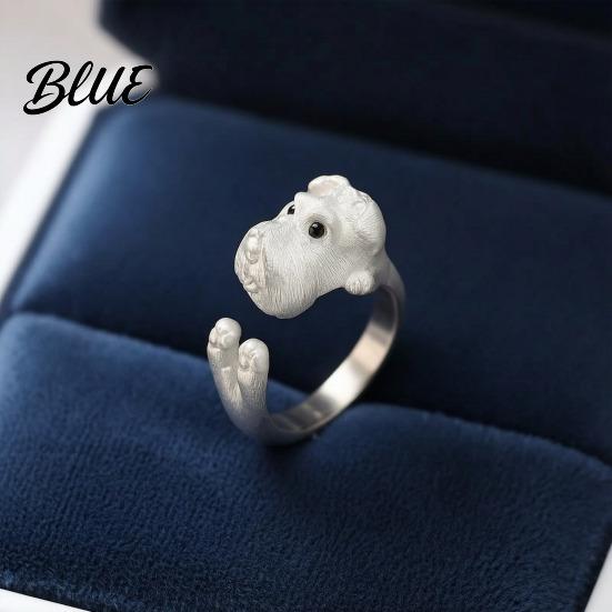 Adjustable Dog Ring Couple Finger Ring Opening Design Band Imitation