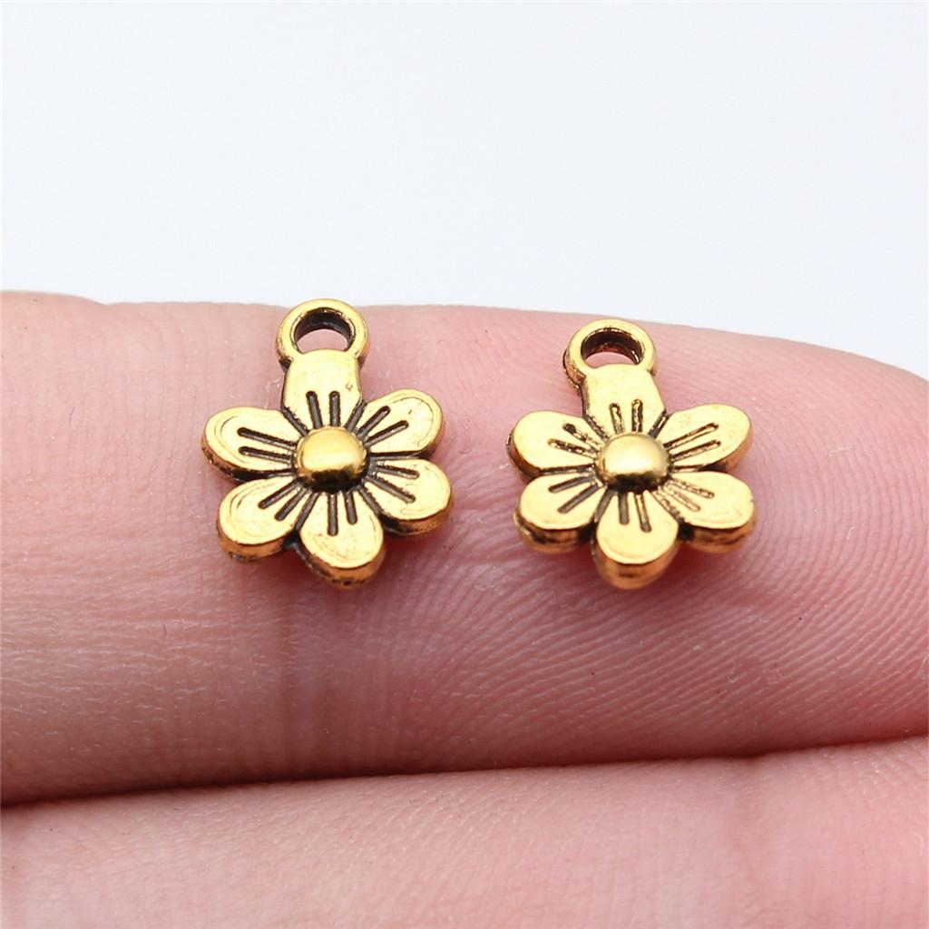 Charms Small Flower Pendants Wedding Jewelry Findings QC116