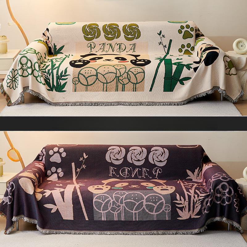Nordic Ins Style Sofa Towel Winter Universal Cover Cloth Full Cover Sofa Cushion Cover Cover Blanket Single Three-Person Four Seasons Universal
