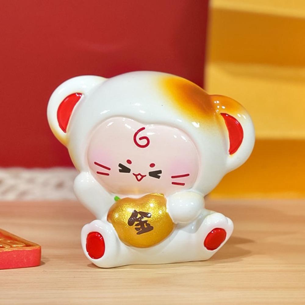 Blessing 2026 New Years Ornament Chinese Style Cute Resin Crafts  Spring Festival