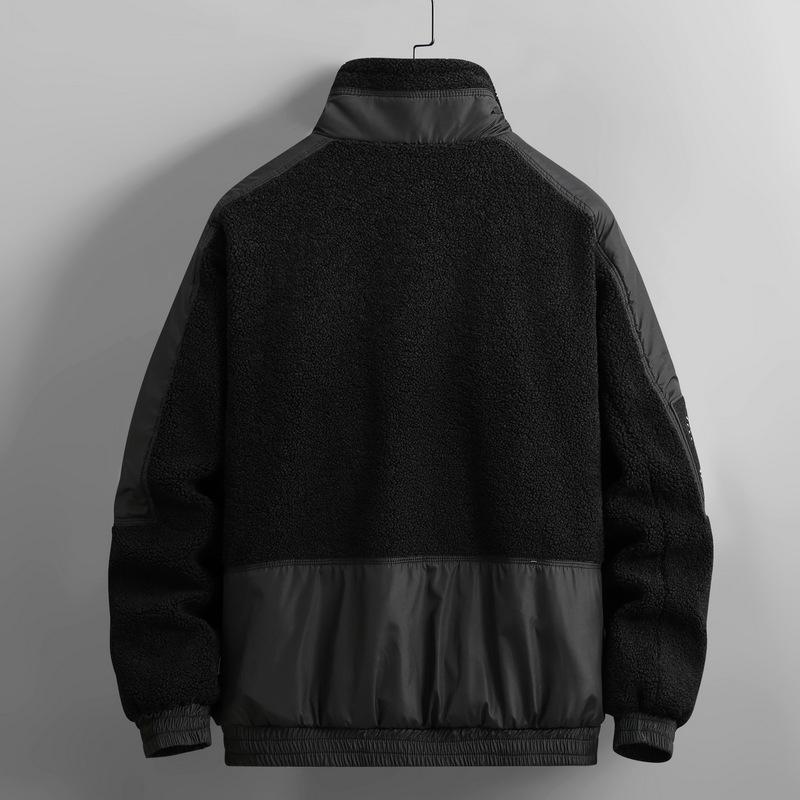 Polar Polar Ceket Erkek Kış Kalın Sıcak Polar Ceket Mont Büyük Beden Moda Günlük Polar Ceket
