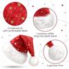 Christmas Decorative Santa Claus Hat Christmas Long Plush Thickened Red Gift Hat Adult Plush Christmas Hat Xmas Gift Decor