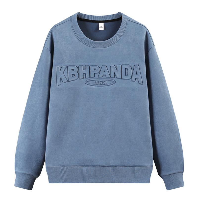 Herr Vår och Höst Casual Sweatshirt Herr Trendigt Märke Mode Bokstav Präglad Trendig Ungdom Rundhalsad Sweatshirt Herr