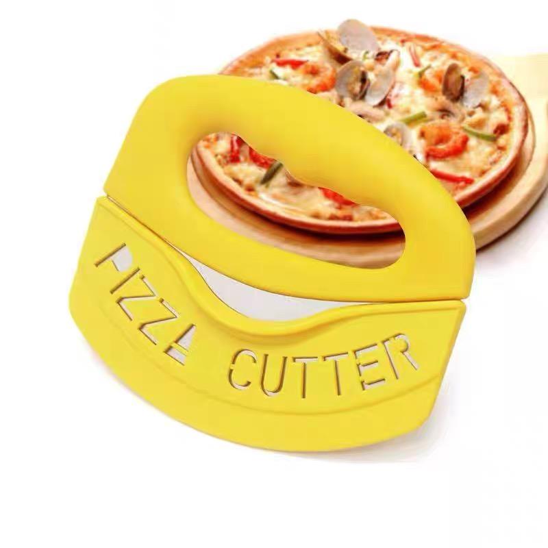Pizza Cutter Stainless Steel European and American Style Creative Dough Cutter Semi-Circle Scraper Baking Tool Pizza Cheese 2Pcs 1