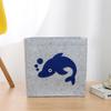 Felt Cartoon Storage Basket New INS Fashion Home Cute Children's Toy Storage Basket Dirty Clothes Portable Felt Storage Basket