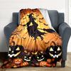 1pc Halloween Witch Blanket, Lightweight Flannel Throw For Sofa, Bed, Travel, Camping, Livingroom, Office, Couch, Chair