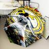 Ombrello Real Madrid Ro-naldo 8 Stecche per Viaggio, Campeggio, Ombrello Portatile Leggero Casual, Essenziale per Ogni Vacanza in Famiglia Regalo