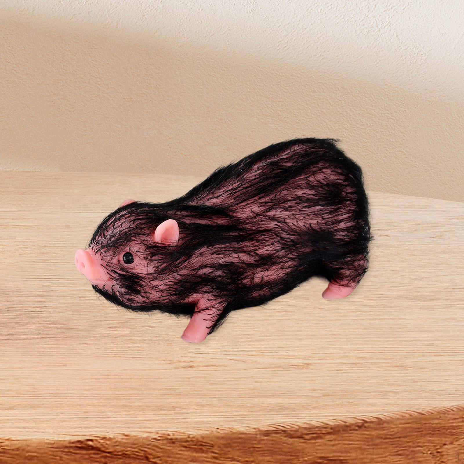 

Міні-реалістична силіконова іграшка «Свинка» для дівчаток і хлопчиків. Реалістична лялька-свинка Reborn Home. black hair