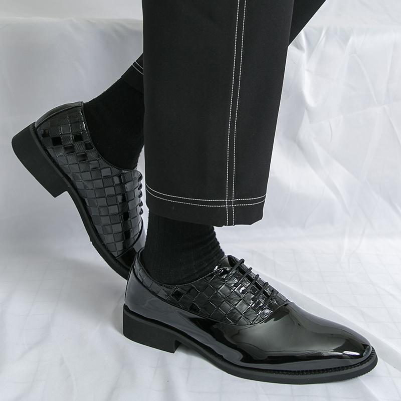 Men Derbys Oxford Green Personality Nightclub Black Leather Formal Business Shoes Men's Tuxedo Wedding Dance Shoes Plus Size