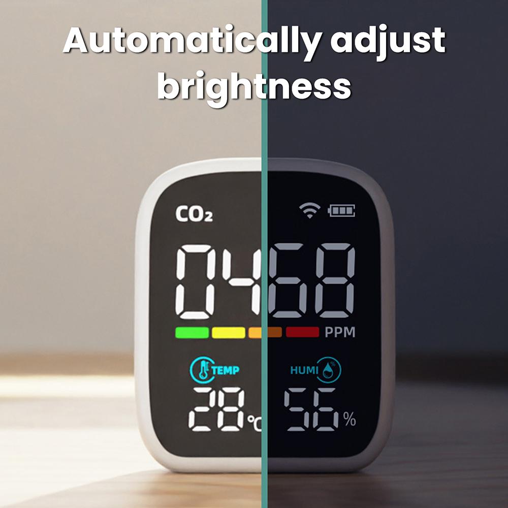 PV28-AW Drei-in-Eins WiFi Luftqualitätsmonitor mit CO₂-Detektor und Temperatur-/Feuchtigkeitsmessung, unterstützt App-Steuerung