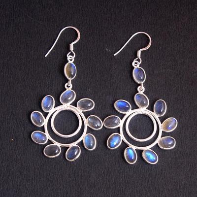 Labradorite Silver Earring, 925 Sterling Silver Handmade Jewelry, Silver Charm Earring, Women Earring, Gift For Her