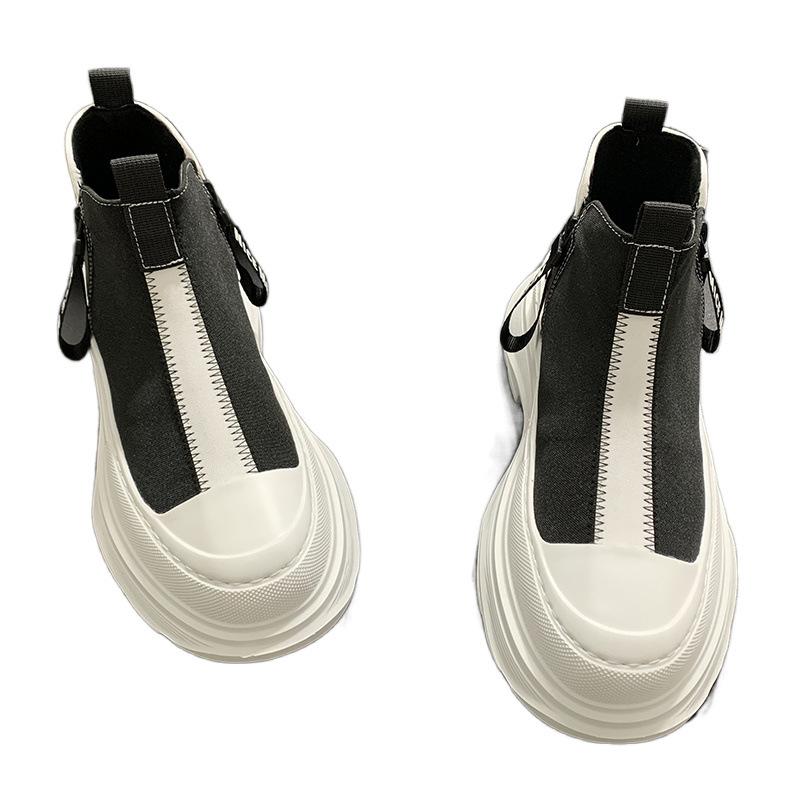 Canvas high-top summer breathable thick-soled muffin board shoes heightening sports and leisure trendy shoes