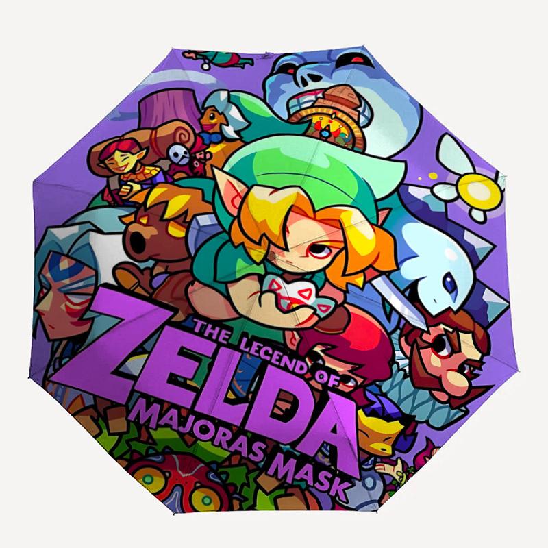 

1 шт. Складной портативный зонт-трость The Legend of Zelda, автоматическое открытие/закрытие, 8-реберная конструкция, для женщин/мужчин, всесезонный a0901127