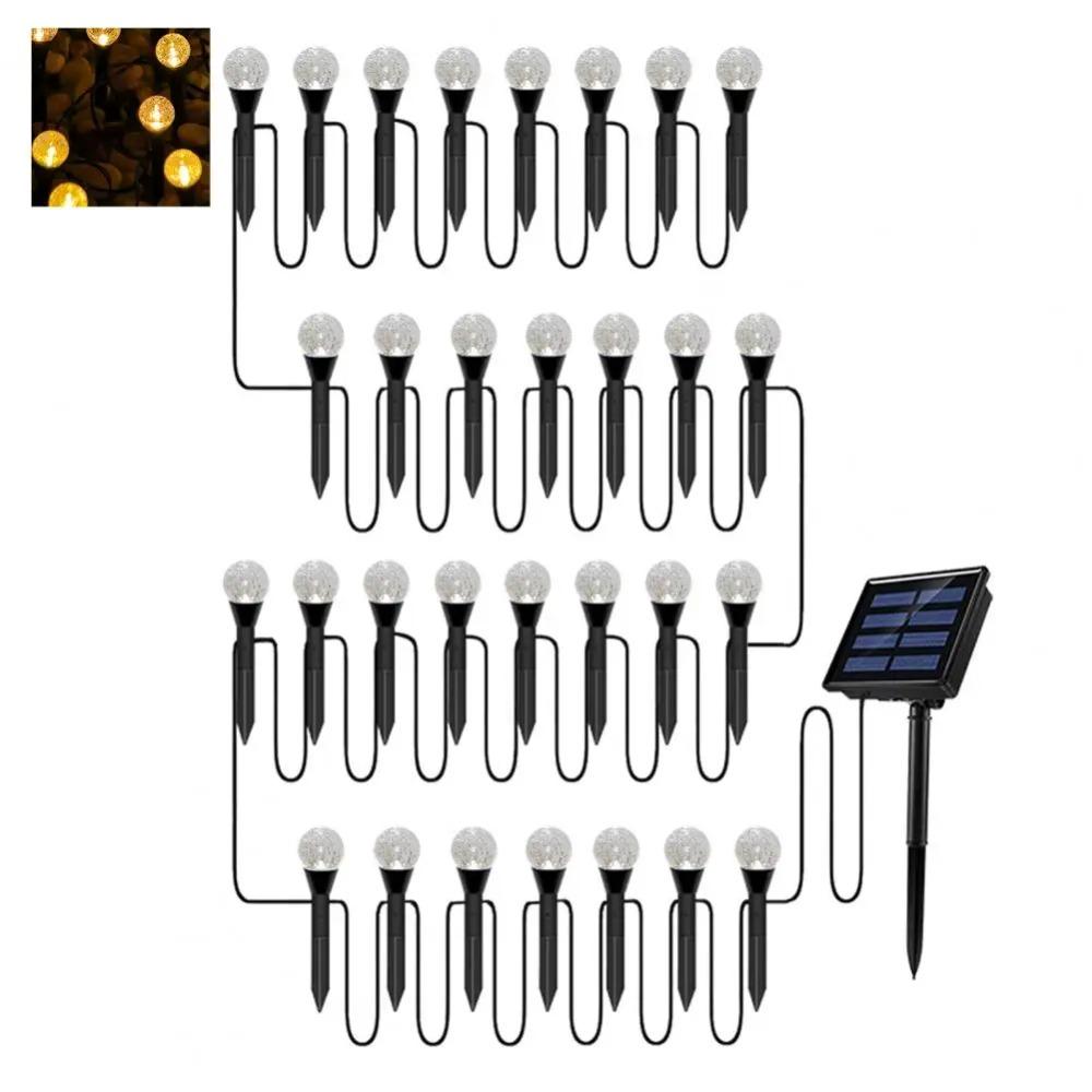 30/20/15 LED Solar Ground Plug Light, Crystal Ball Light, Atmosphere Light, Waterproof Path Light, Outdoor Courtyard Decoration