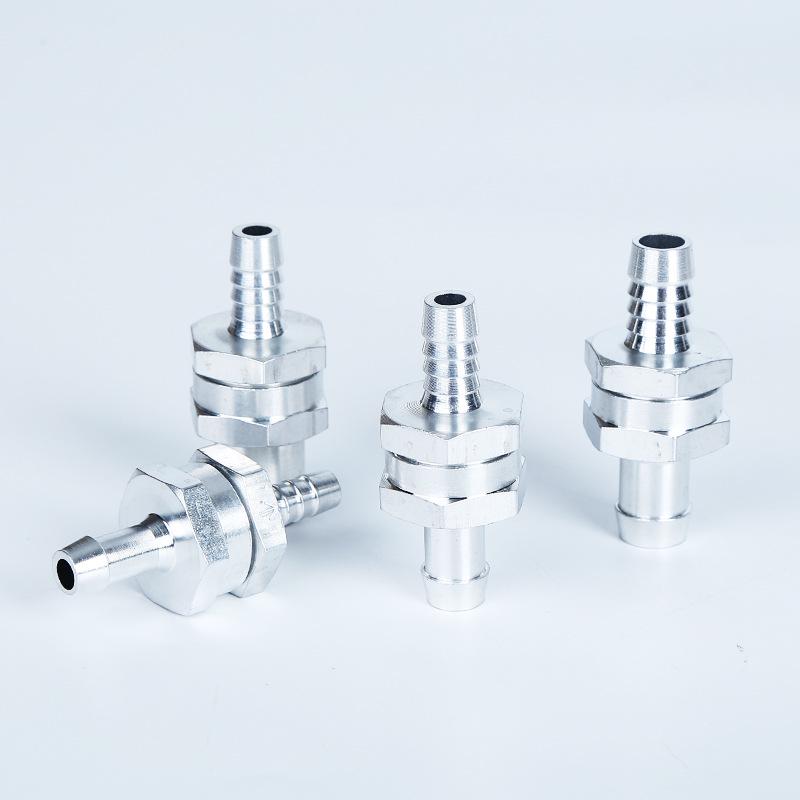 Benzin- & Dieselkraftstoffpumpe Einweg-Rückschlagventil, Aluminiumlegierung, Größen 4/6/8/10mm, für Auto- & Boots-Handölpumpenzubehör.