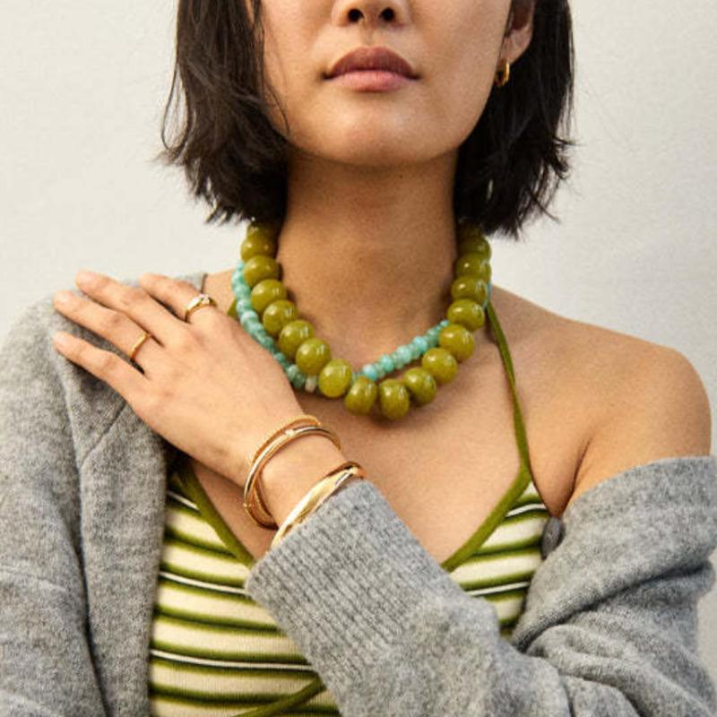 1Pcs Charms Chunky Jewelry Bohemian Casual Dopamine Resin Bead Necklace Suitable For Women Daily Vacation Wear