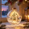 Transparent Light-Up Hanging Ball Ornaments LED Christmas Tree Globe Decor  Indoor Decor
