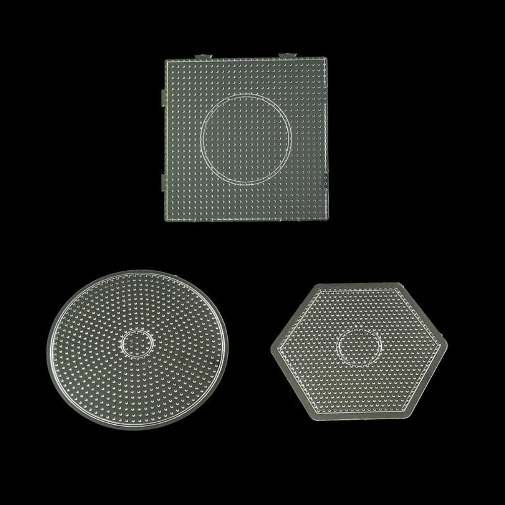 4Pcs 5mm Beads Fuse Beads Pegboards DIY Melting Beads Boards Perler Beads Boards Educational Toys