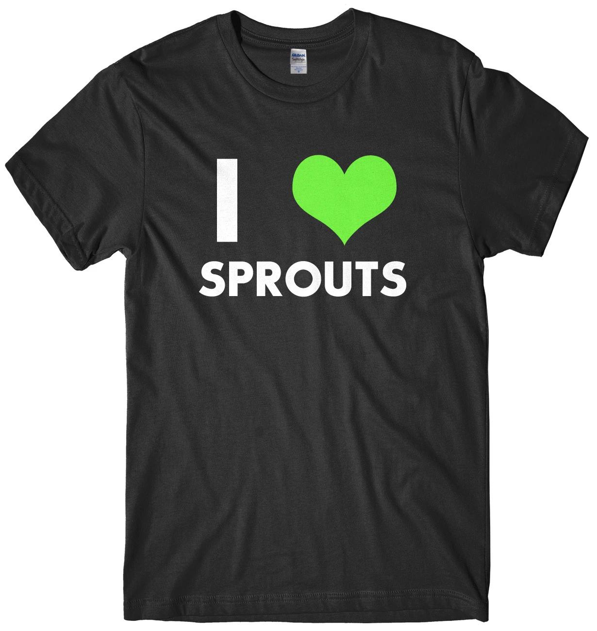 I Love Sprouts Mens Funny Unisex Christmas T-Shirt XL