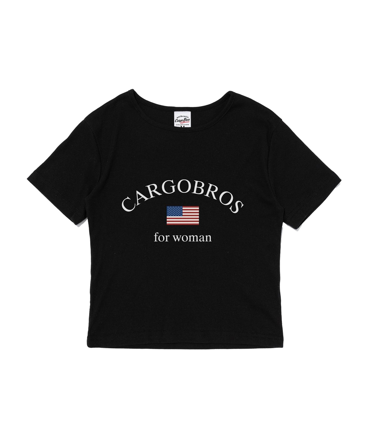 Cargo Bros For Woman Usa Logo Classic Short Sleeve T-Shirt (Black) Free
