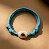 European and American Natural Stone Devil's Eye Colorful Braided Adjustable Bracelet Dopamine Series Trendy Lucky Charm 2026 New