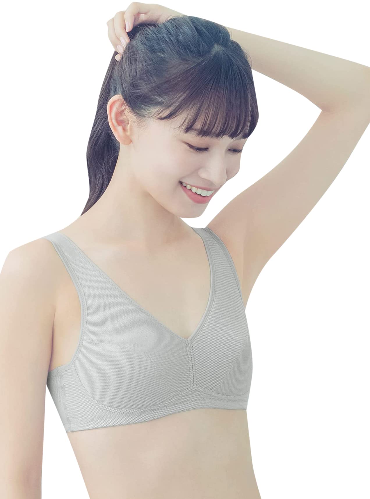 

Wing Sports Легко двигаться и чашки на стороне, прилегающей к коже, менее склонны к наполнению M [Wing/Wacoal] [Бюстгальтер для ходьбы] удобный бюстгальтер без косточек, серый