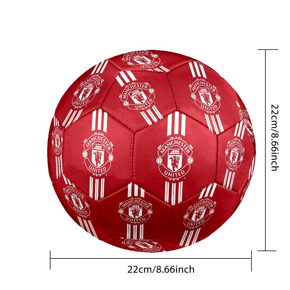 Man U logoSoccer Ball Colorful All Ages Machine Stitched PVC Competition Ready Durable High-Bounce