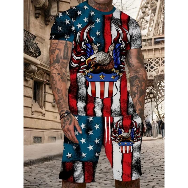 New Lion King Pattern Men's T-shirt Collection 3D Printed Summer Animal Clothing Short Sleeves And Shorts 2 Casual Fashion Piece