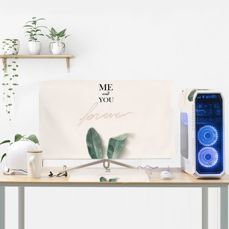 

Пылезащитный чехол для настольного компьютера, чехол для основного шасси, тканевый чехол для монитора и клавиатуры, набор пылезащитной ткани, тканевый чехол для экрана, серый, для девочки You and me-velvet display cover 19 inches