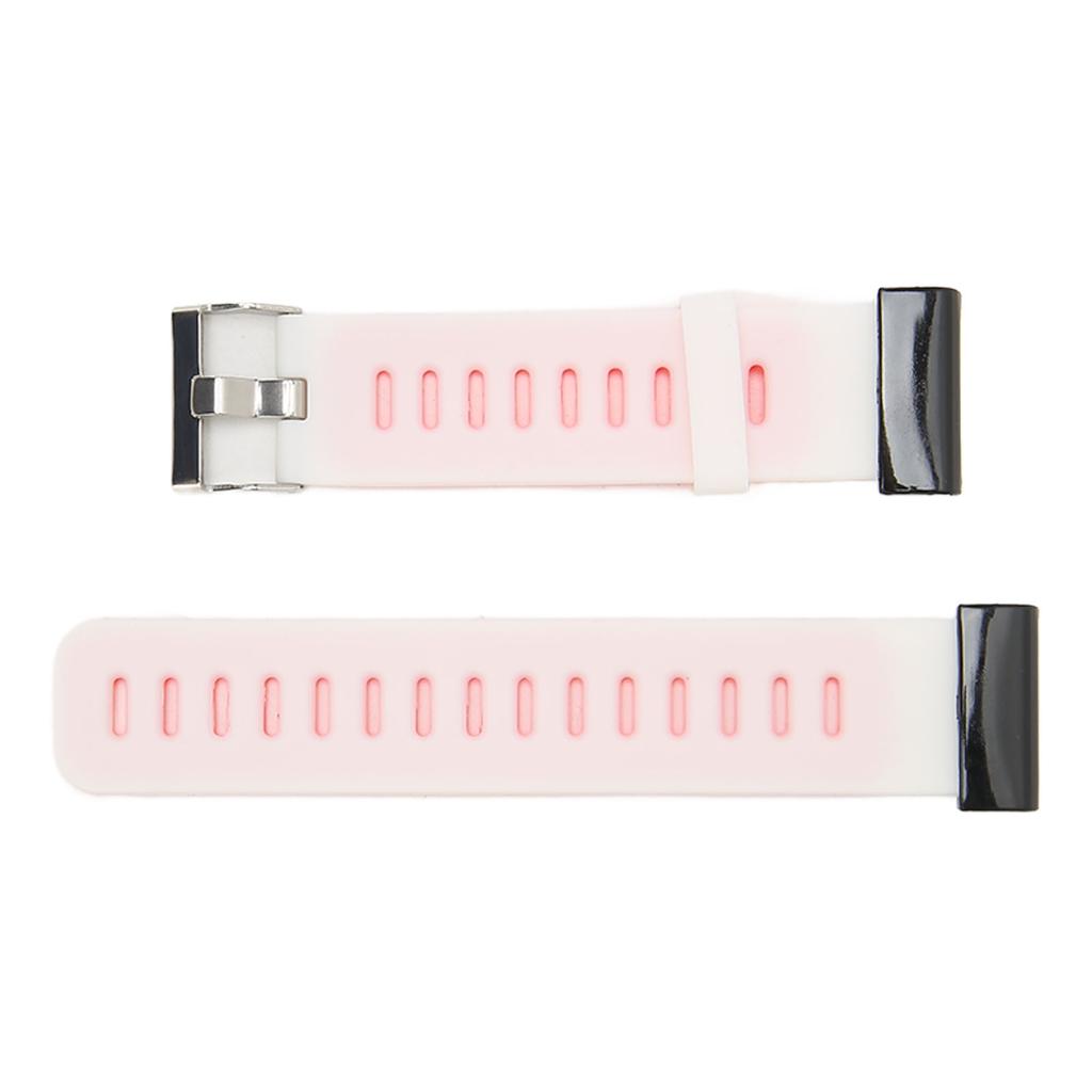 Silicone Smart Watch Strap Size Adjustable Metal Buckle 2 Colors Watch Band for COROS Vertix 2 White Red