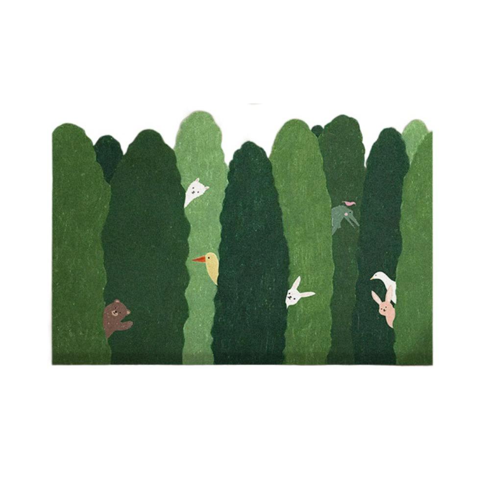 Cartoon Bathroom Foot Mat Water-Absorbing Floor Carpet Dirt-Resistant Foot Pad  Household