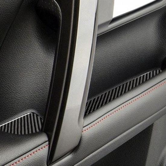 Carbon Fiber Interior Door Storage Slot Cover Mat For Toyota 4 Runner 2010-