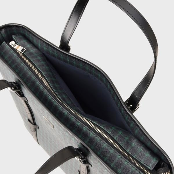 Takeo Kikuchi Gun Club Check Print Tote Bag, 07009327, Men's, Navy (294) 00