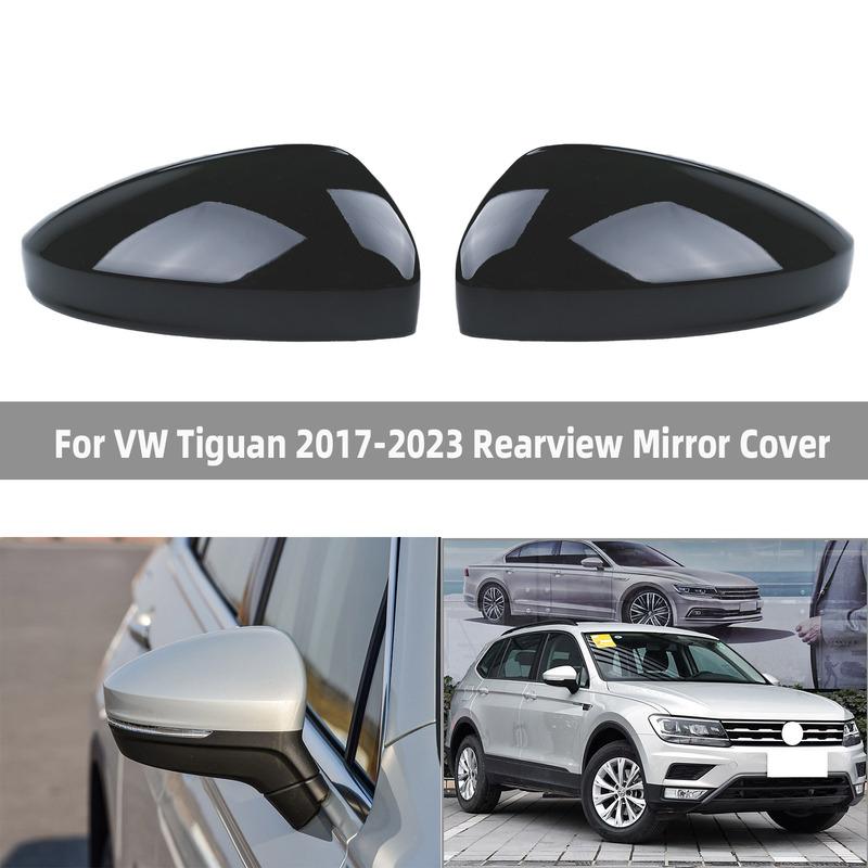 Left Right Side Mirror Cover Wing Cap Glossy Black Housing for VW Tiguan Allspace 2018 5NG857537/38