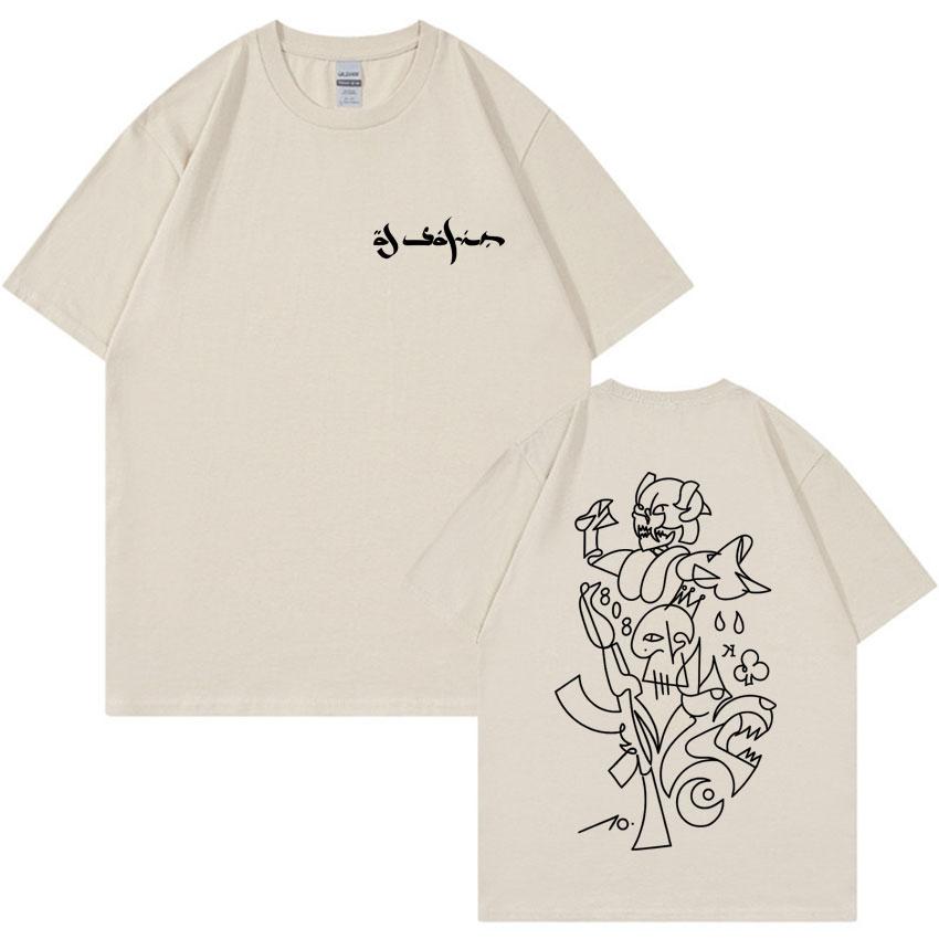 Rapper Al Safir Tour Fashion Graphics Tshrits Mens Oversized Short Sleeve Tide Tshirts Casual T Shirt Unisex Hot Sale Streetwear