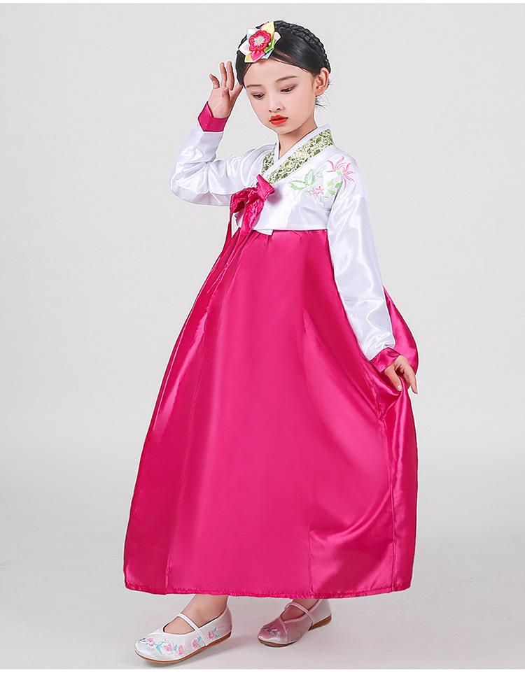 Dívčí červnový 1. Korejský tradiční Hanbok - Joseonský etnický performance taneční kostým