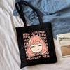 Spy x Family Anime Canvas Tote Bag - Harajuku Shoulder Bag for Students and Shopping