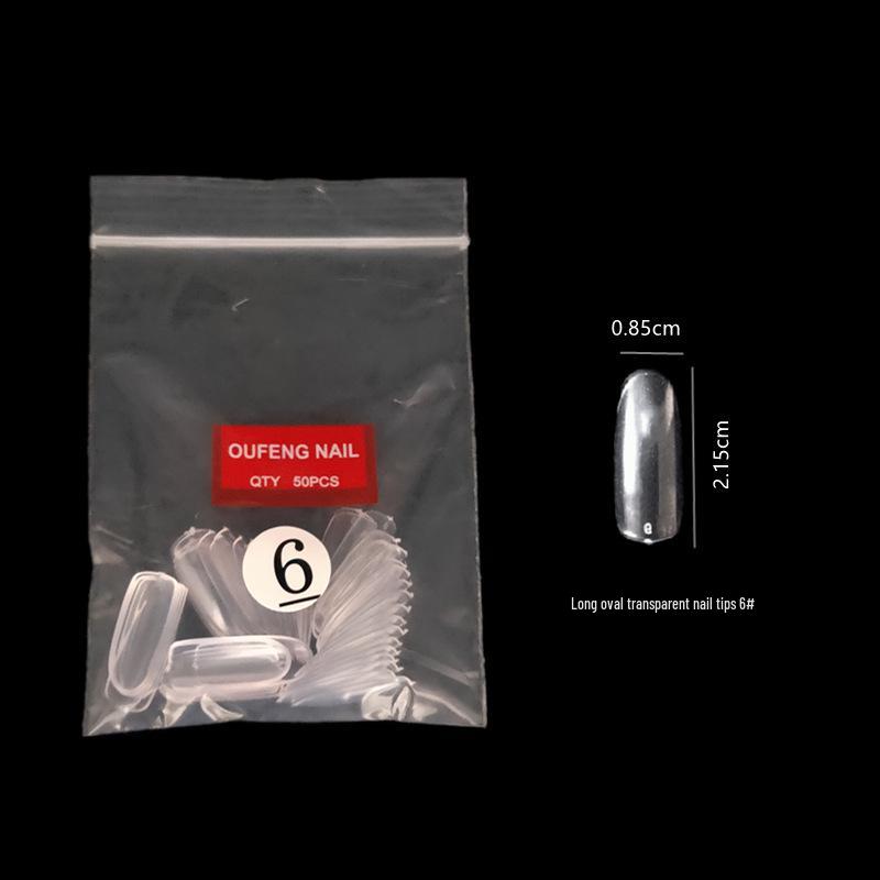 

Japanese Almond Water Drop Oval Fake Nail Tips for Salon Practice