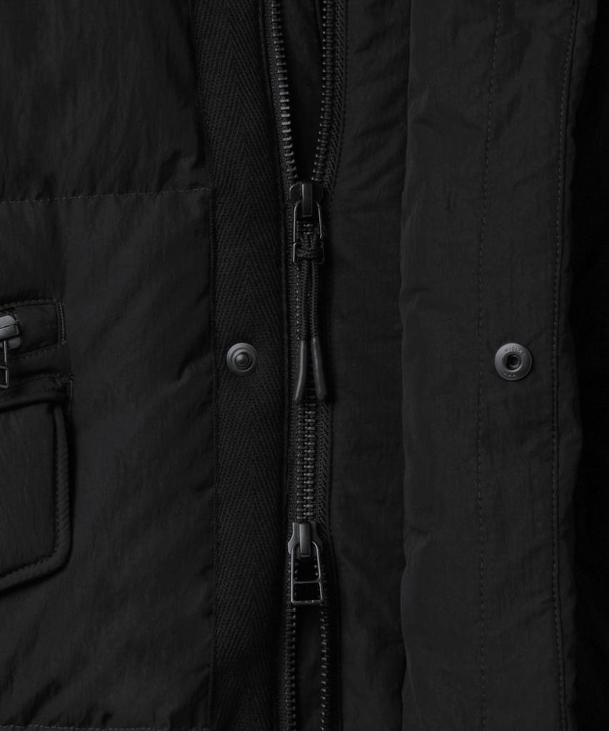 Musinsa Standard Raglan Hooded Down Short Padded Jacket [Black]