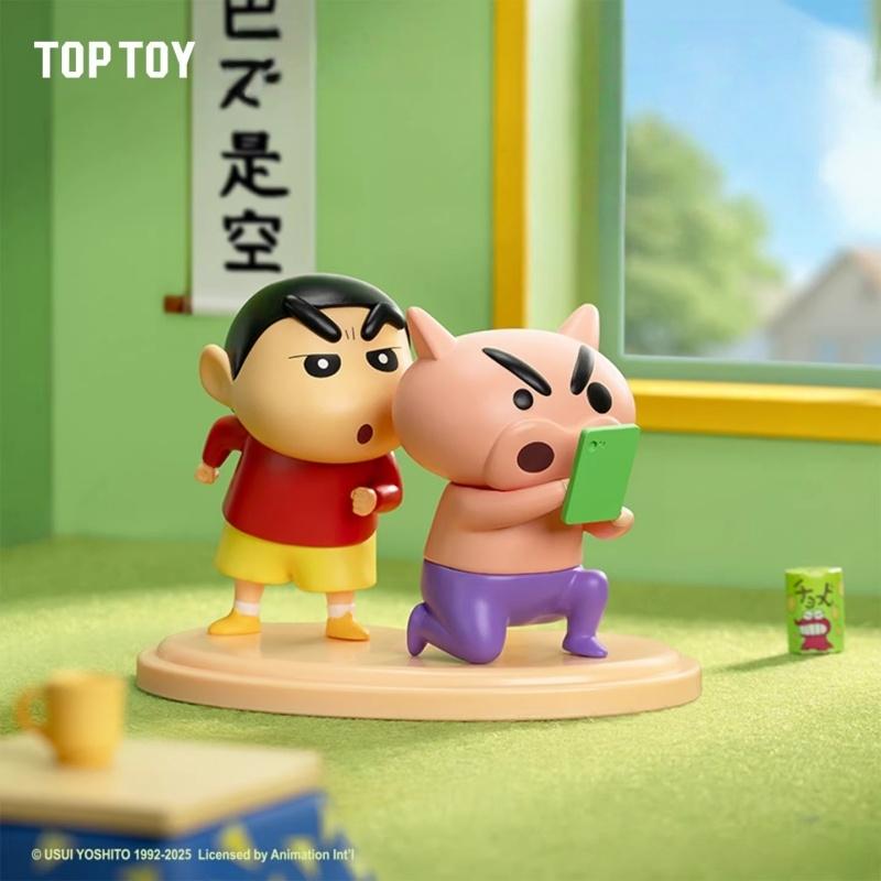 TOP TOY Crayon Shinchan Kasukabe's Strongest CP Series Cute Desktop Ornaments Children's Toys Figures Birthday Gifts