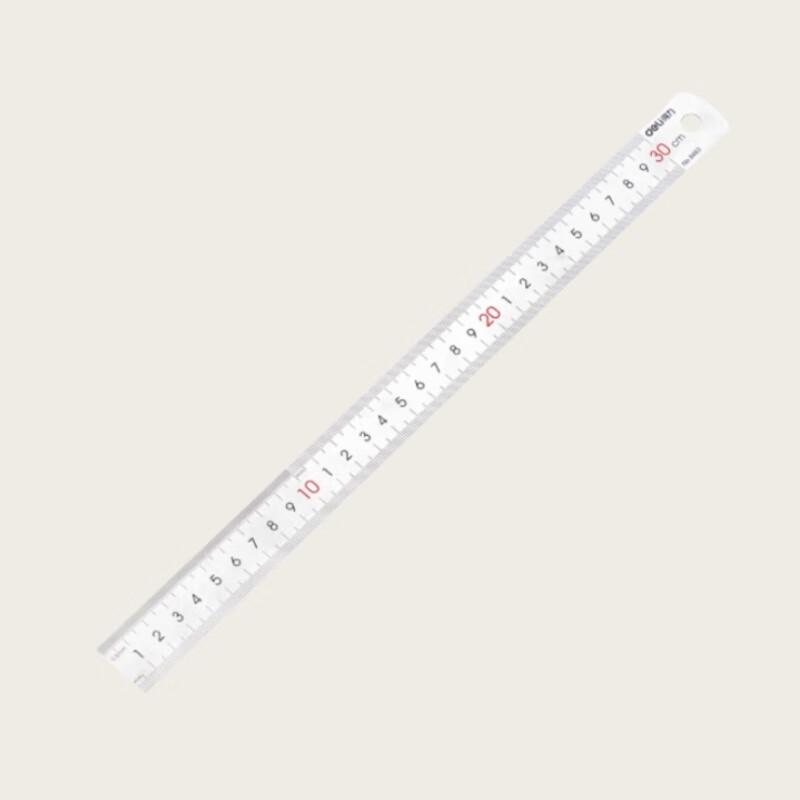 Deli 30cm Stainless Steel Ruler