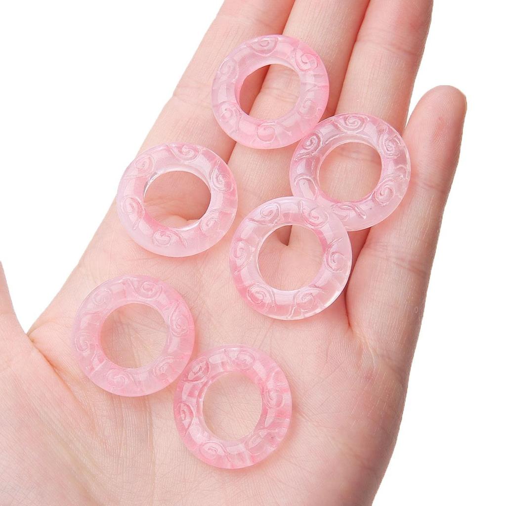25mm 5 Stück/Beutel Glas Laufring DIY Armband Halskette Ohrringe Handwerk Schmuckzubehör