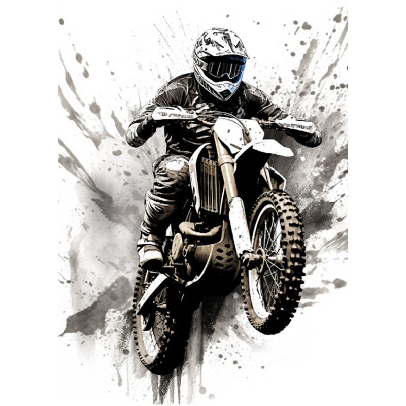 Akwarela Błotny Rower Motocross Płótno Malarskie Plakaty Wydruki Motocykl Rower Ścienny Obraz do Pokoju Wystrój Domu Prezent dla Syna