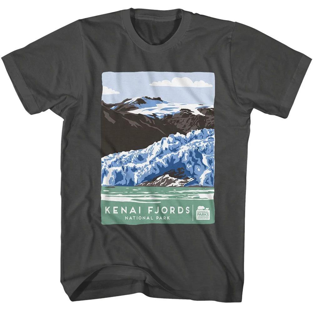 National Parks - Kenai Fjords - American Classics - Solid Gray Short Sleev 130