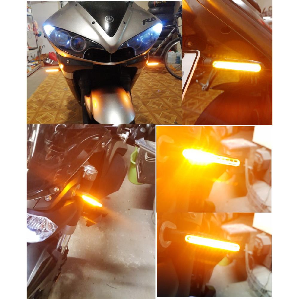 

4 Pcs Motorcycle 24Led Flowing Blinker Bendable Turn Signal Light Drl Tail Lamp