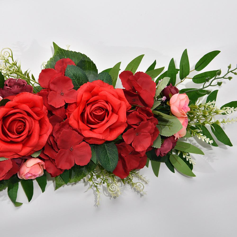 Artificial Flower Simulation Flower Rose Arrangement Wedding Chair Back Flower Table Flowers Strip Weeding Flowers Decoration