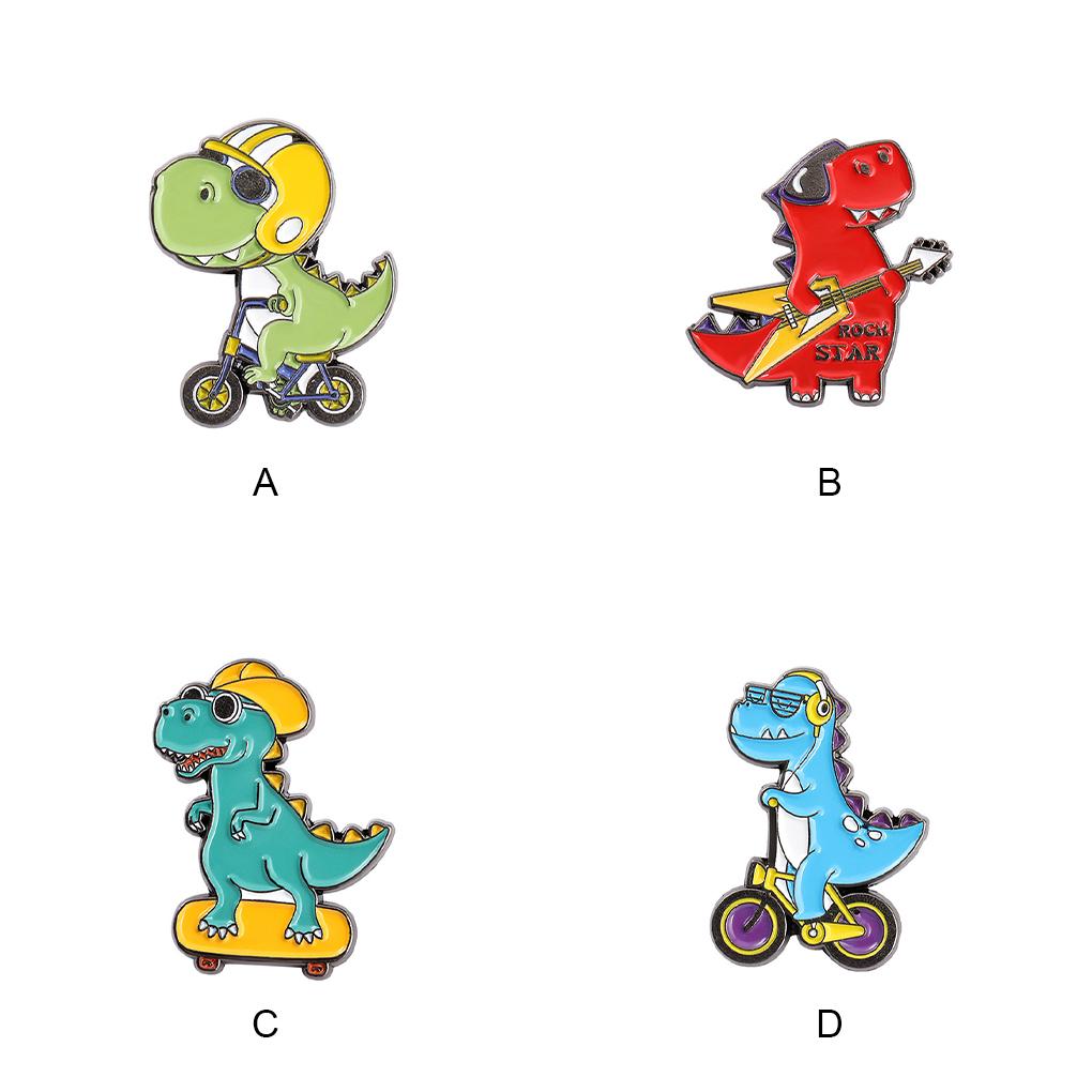 Spille Cartoni Animati Sportive Dinosauri Multicolore Estetiche Divertenti Smalto Spille da Bavero Distintivo Ragazzi Ragazze per Abbigliamento Cappelli
