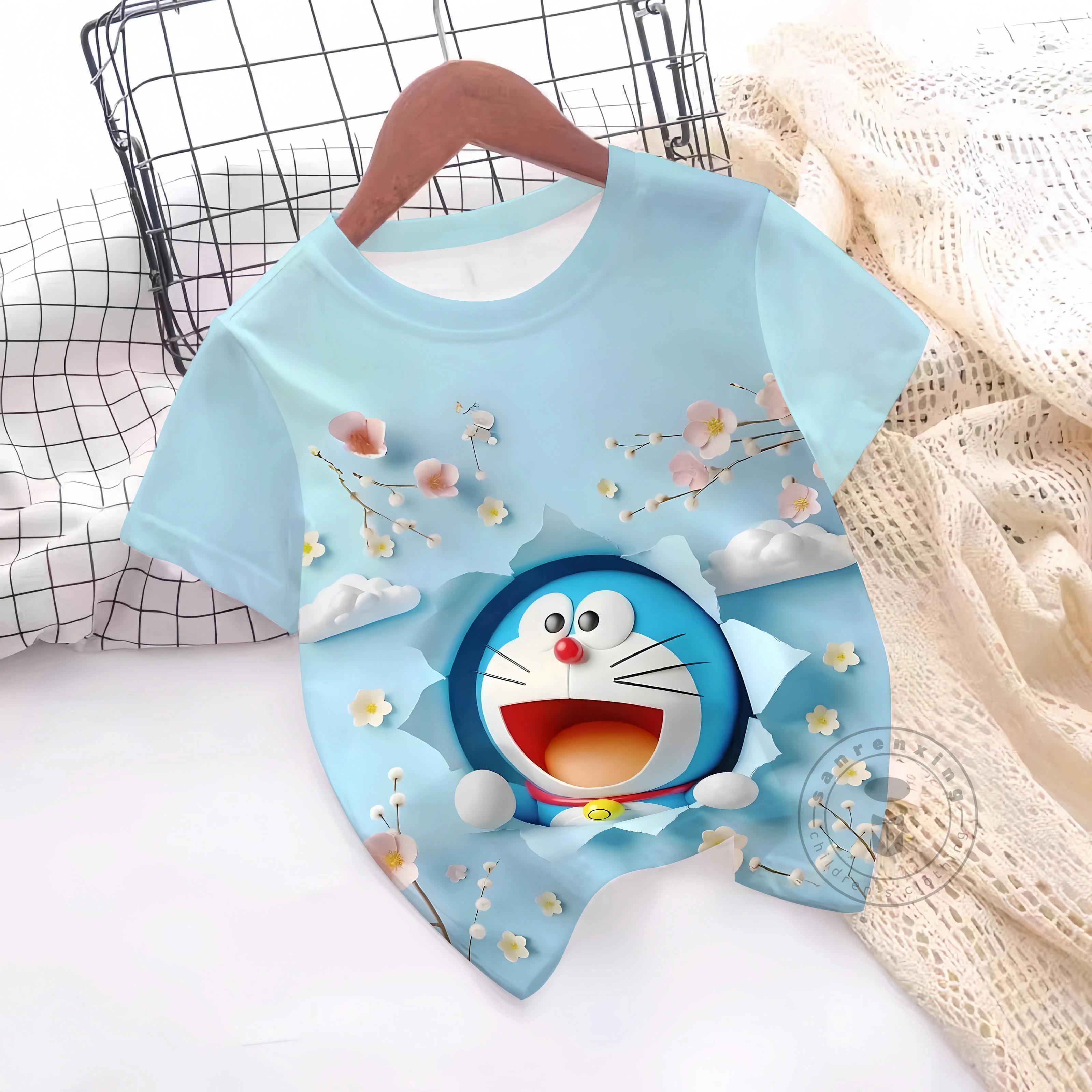 Summer Short Sleeve T-Shirt Doraemon Fashion Children s Top 100