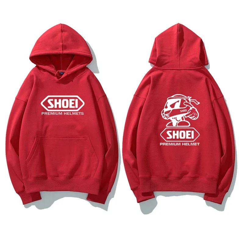 Motorradhelm Marke Vorder- und Rückseite Druck Grafik Hoodie Unisex Langarm Oversized Locker Streetwear Pullover Hoodie