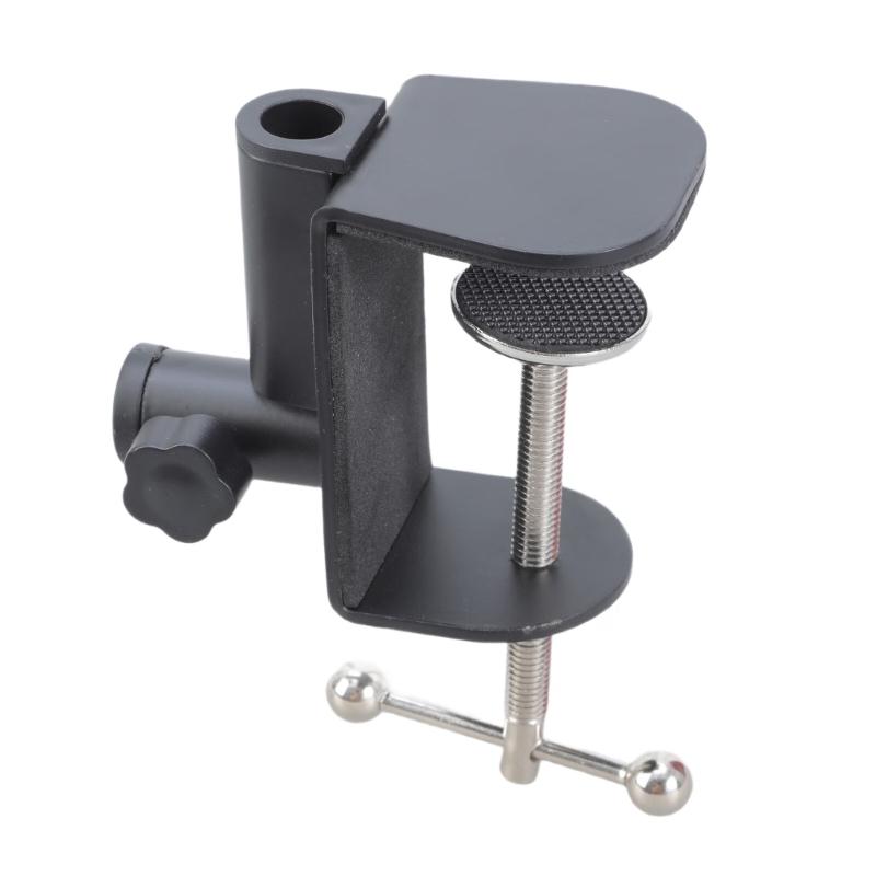 Morsetto Metallico Regolabile a Braccio Lungo Fissaggio da Scrivania per Lampade Tablet Strumento di Montaggio Sicuro su Tavolo Con Pad Uso Ufficio Camera da Letto
